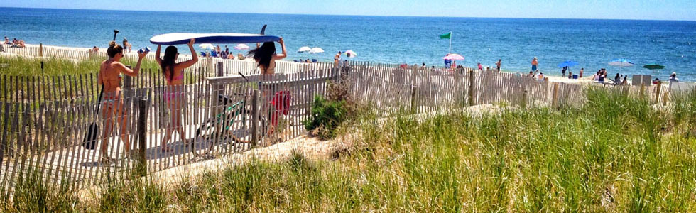 Scenes from Fire Island: Girls With Surfboards